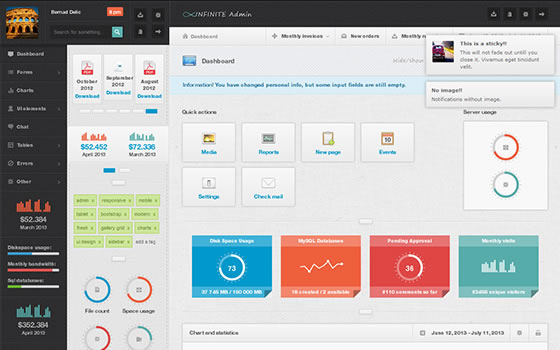 Infinite - Responsive Admin Template