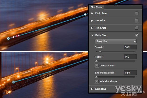 體驗(yàn)Photoshop CC 2014新增路徑模糊濾鏡_天極yesky軟件頻道