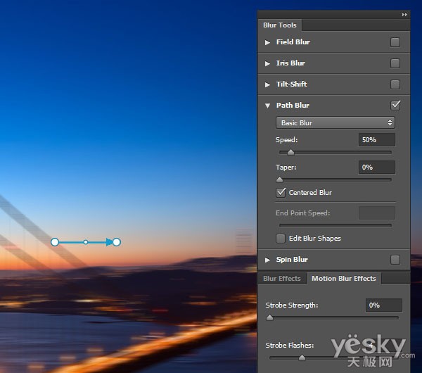 體驗(yàn)Photoshop CC 2014新增路徑模糊濾鏡_天極yesky軟件頻道