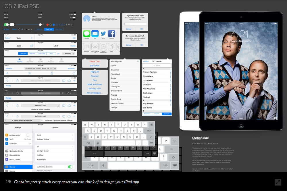 Teehan+Lax iOS 8 Gui PSD (iPad)?